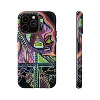 HEART ATTACK Abstract Neon Face Tough Phone Case – Vibrant Art Phone Cover