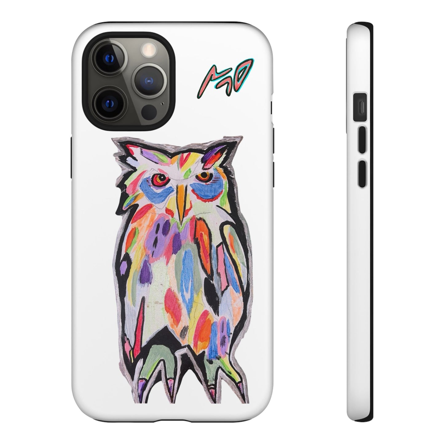Colorful Owl Phone Case — Artistic Owl Illustration Tough Case