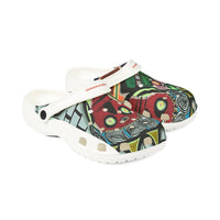 KING GRAY2.0 Colorful Graffiti EVA Clogs — Artistic All-Over-Print Garden Shoes