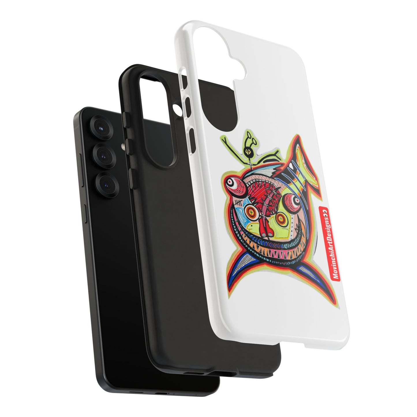 Phone Case — Colorful Abstract PARASITE  Fish Art Tough Cases