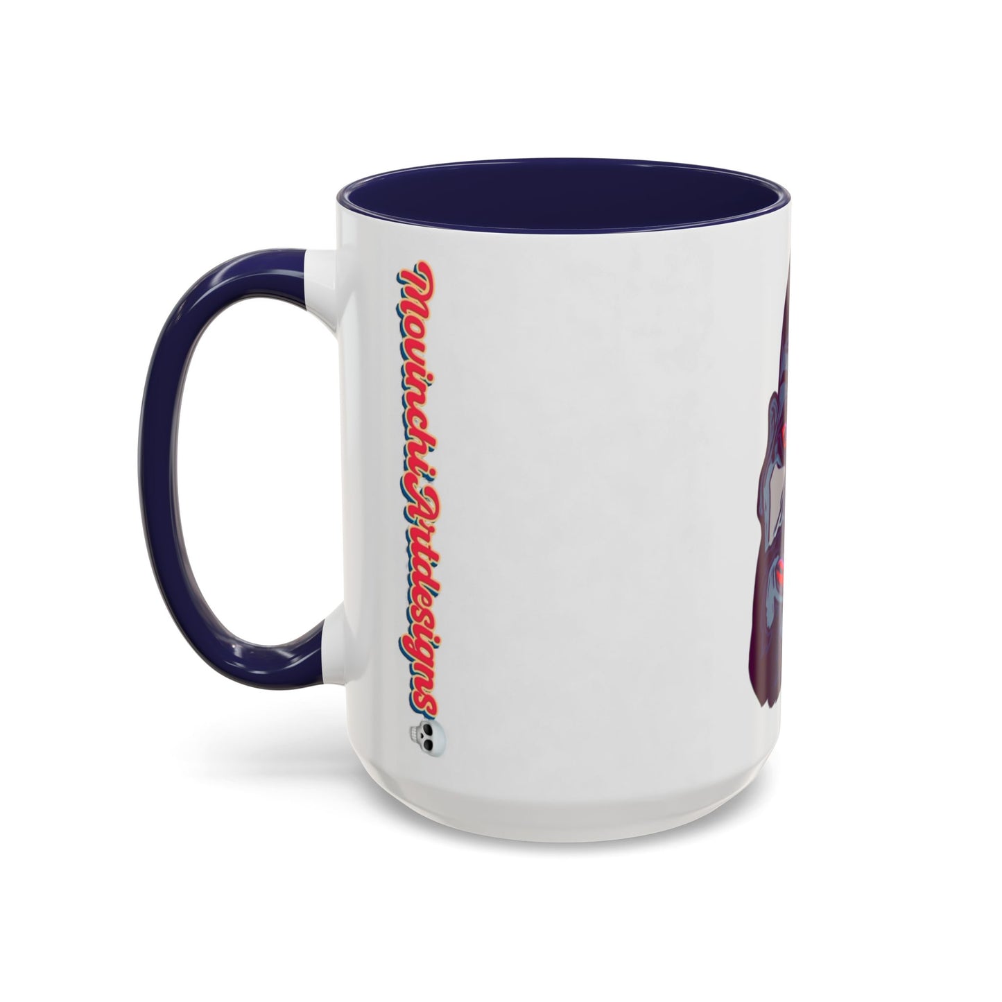 Edgy 3x  Horror Face Accent Coffee Mug (11/15oz) — 'ANAL 3X' Graphic