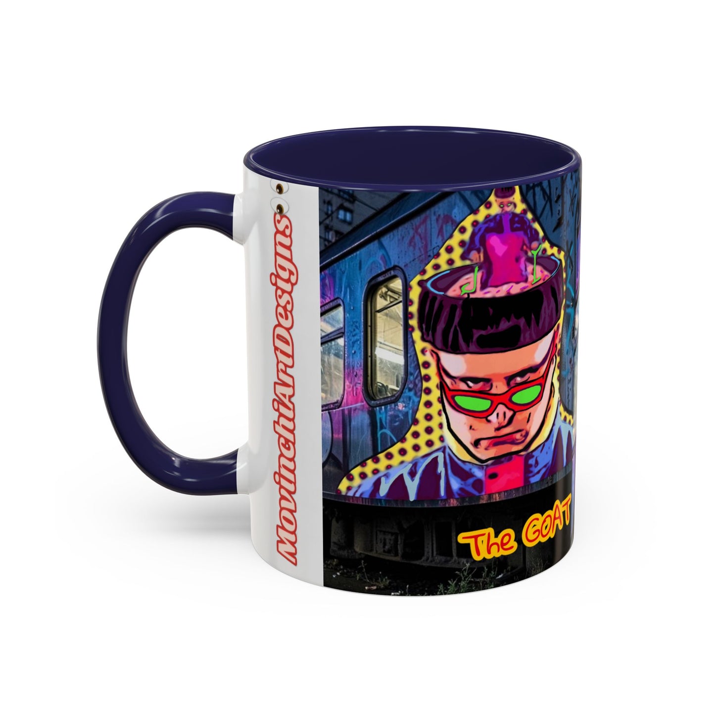 OLIVER TREE "The Goat"Urban Graffiti Coffee Mug — Colorful Retro Subway Art