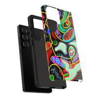 CRAZY4  Abstract Neon Skull Phone Case — Colorful Psychedelic Protective Cover