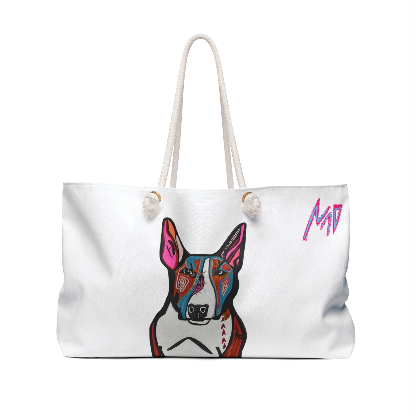 Colorful MR Bull Terrier Weekender Bag – Pop Art Dog Travel Tote
