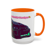 Coffee Mug —ECLIPSE  Neon Sports Car Design with "MovinchiArtDesigns" Logo