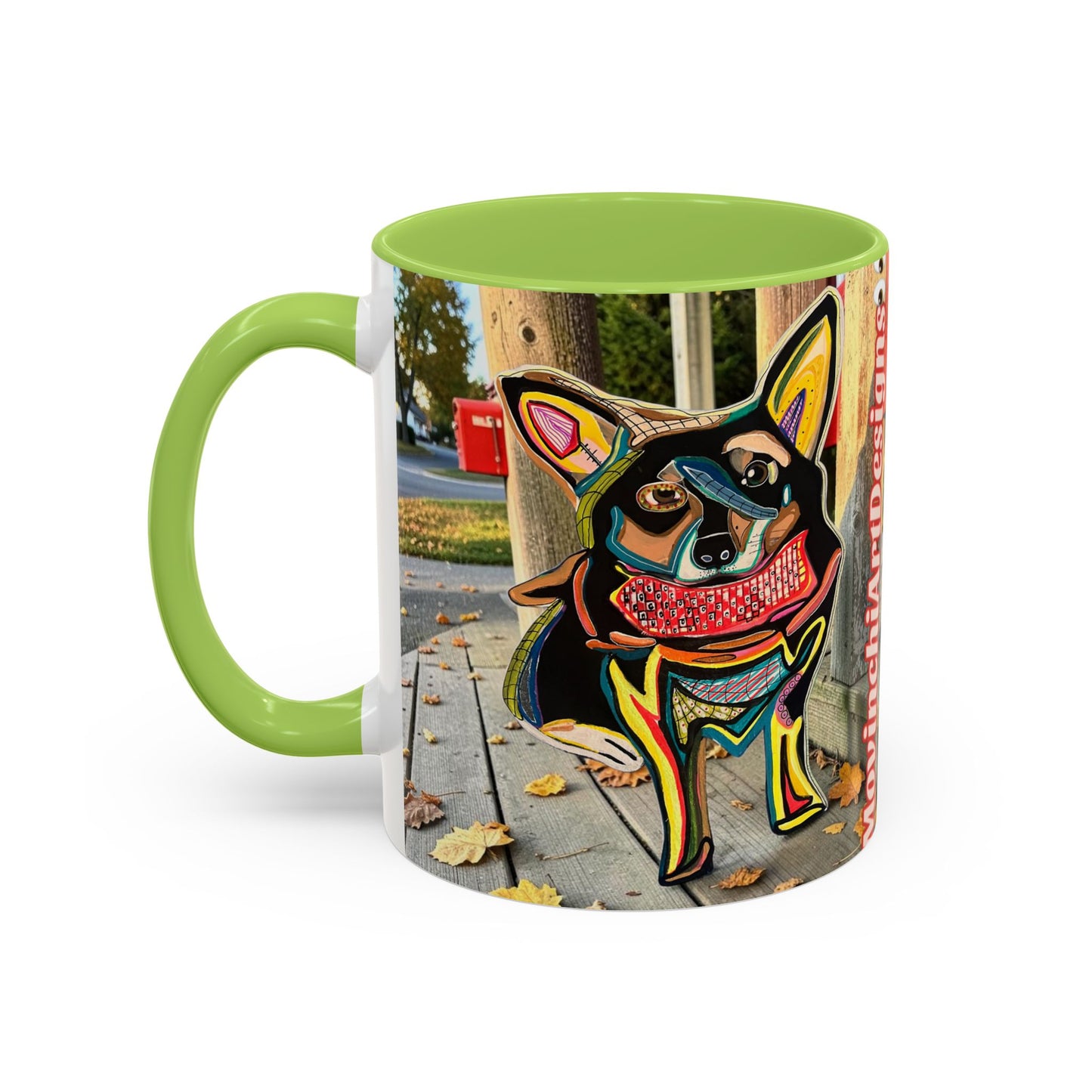 Colorful Corgi Accent Coffee Mug – Vibrant Pop-Art Dog Design (11/15oz)