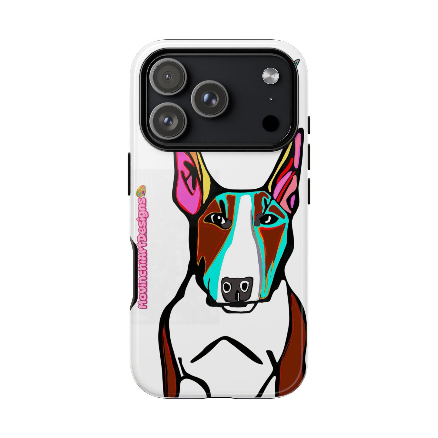 MR Bull Terrier Phone Case — Colorful Pop Art Tough Cases for Dog Lovers