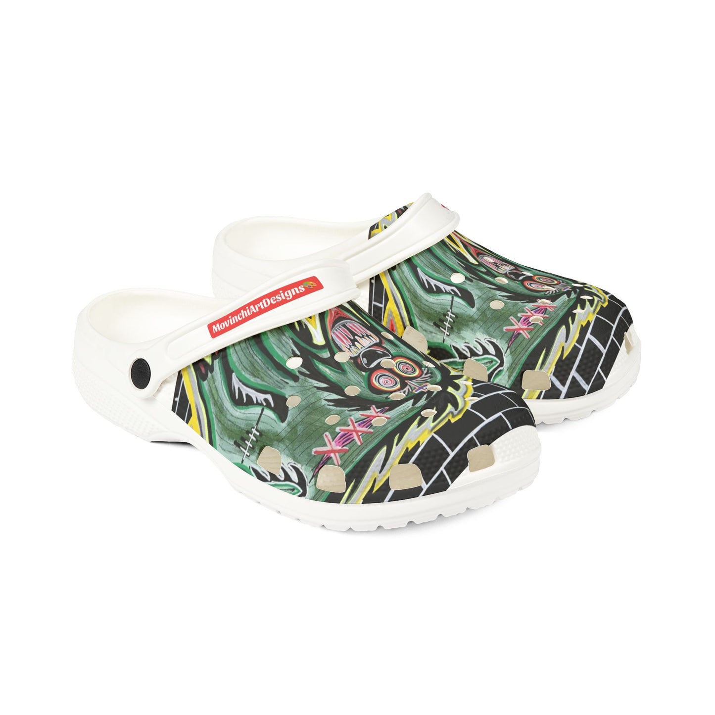 Graphic EVA Foam Clogs — Wild CHUPACABRAS  Monster Street Art Print