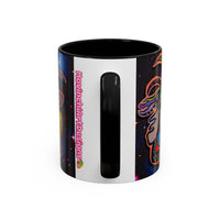 Psychedelic RYDER2.0   Space Goat Accent Coffee Mug — Colorful Cosmic Animal Art (11/15oz)