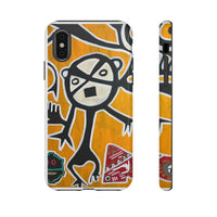 Abstract TAINO  Tribal Art Phone Case – Bold Orange Graphic Protective Cover