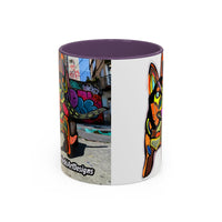Colorful Pop Art Dog Accent Coffee Mug — Vibrant French Bulldog Design (11/15 oz)