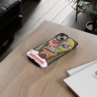 KUNTA.  Abstract Tribal Skull Phone Case — Colorful Street Art Protective Cover