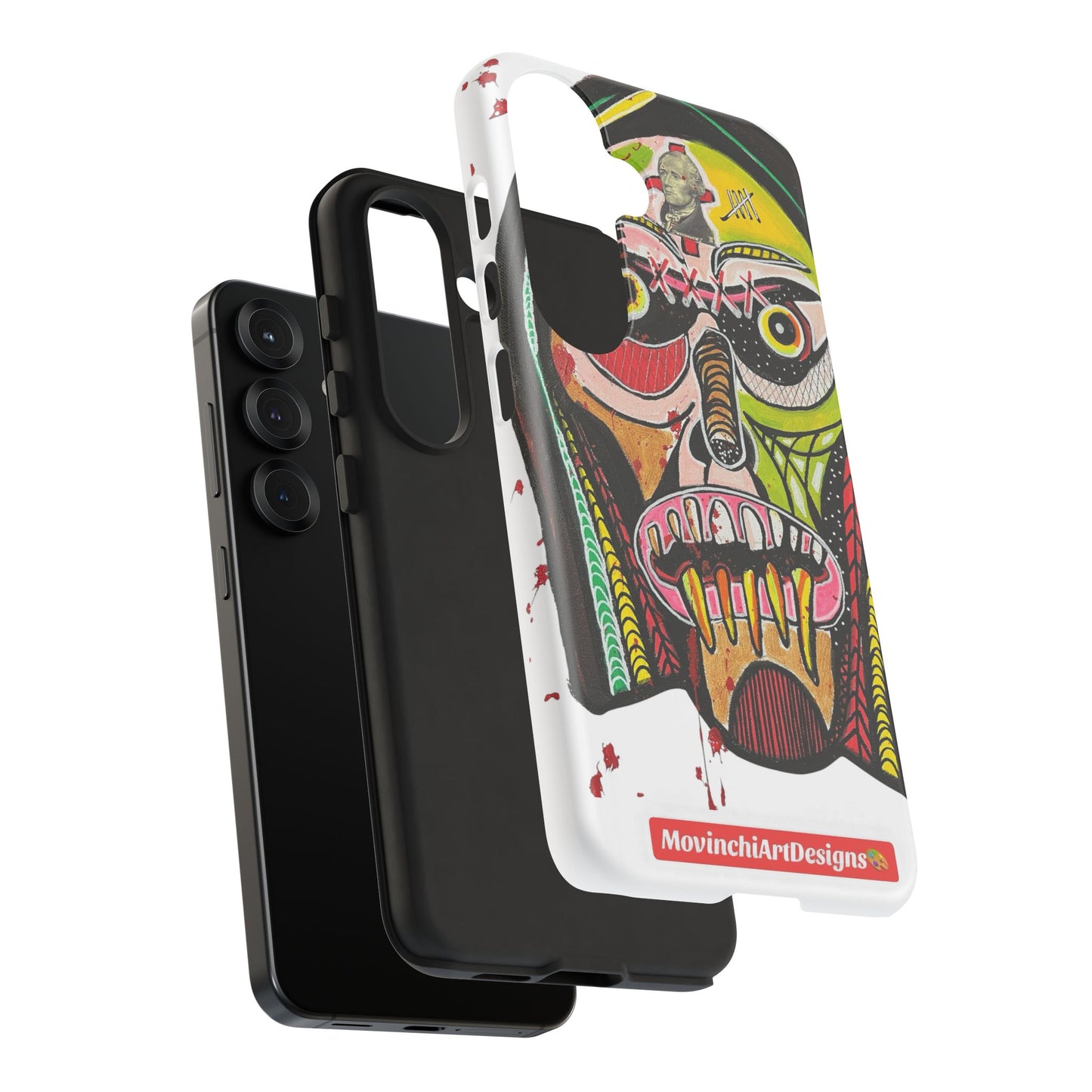 KUNTA.  Abstract Tribal Skull Phone Case — Colorful Street Art Protective Cover