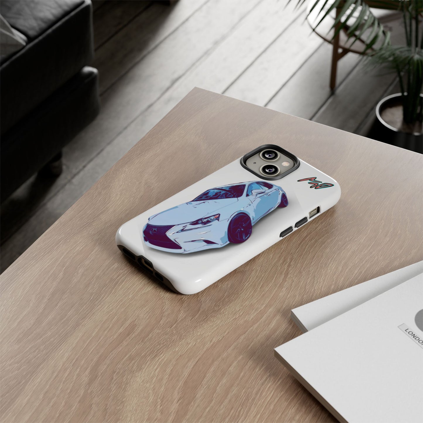 Melvin White Sports Car Phone Case - Retro Pop Art Supercar Protective Tough Case