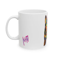Colorful HUSKY Dog Ceramic Mug — Vibrant Pop Art Puppy Coffee Cup (11oz/15oz)