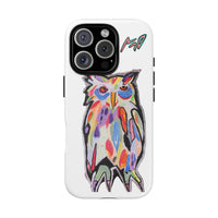 Colorful Owl Phone Case — Artistic Owl Illustration Tough Case