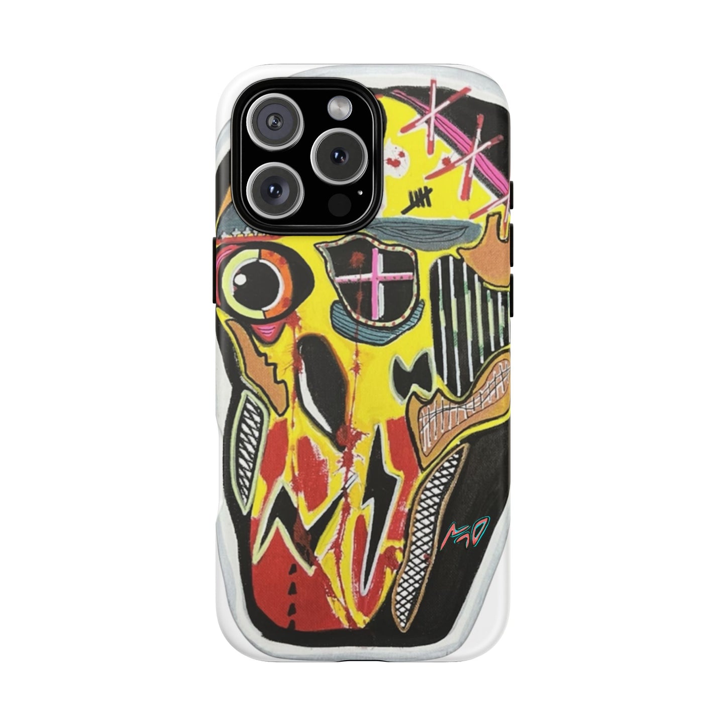 VINCENT.  Skull Riot Phone Case – Colorful Abstract Horror Art Protective Cover