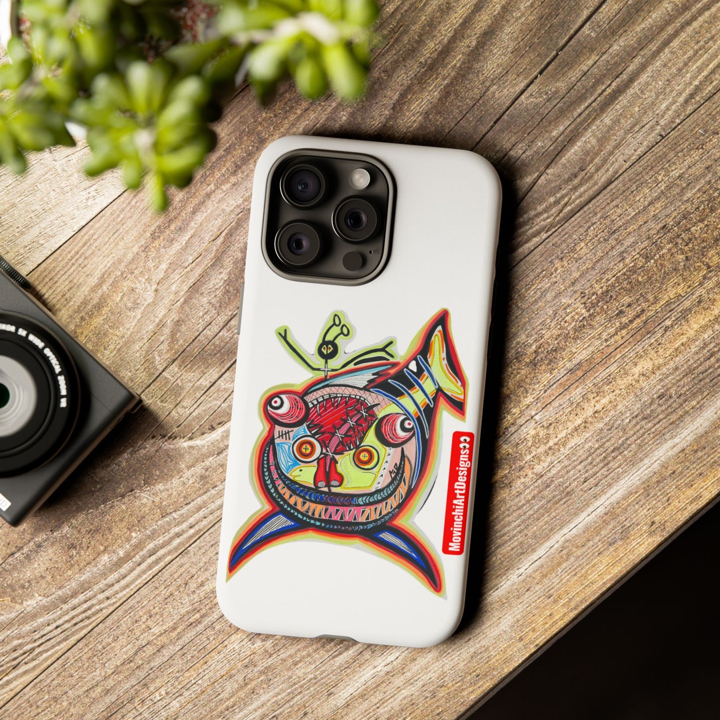 Phone Case — Colorful Abstract PARASITE  Fish Art Tough Cases