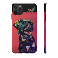 Colorful Pit LABRADOR Tough Phone Case — Vibrant Pop Art Dog Design