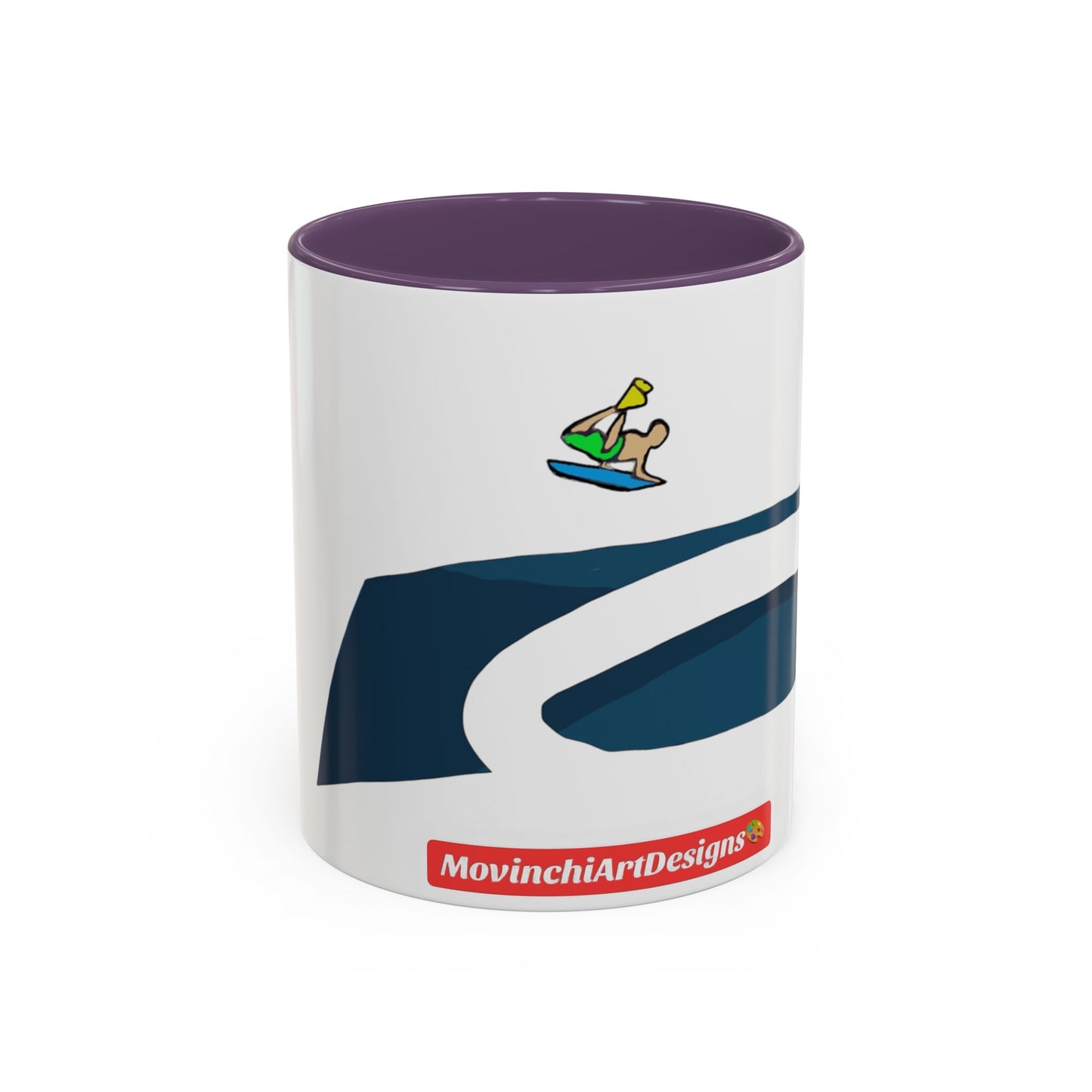 AERIAL.   Wave Accent Coffee Mug — Watersports Lover Gift