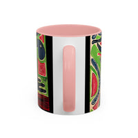 AFTER LIFE.  Abstract Tribal Art Coffee Mug — Colorful Surreal Accent Mug