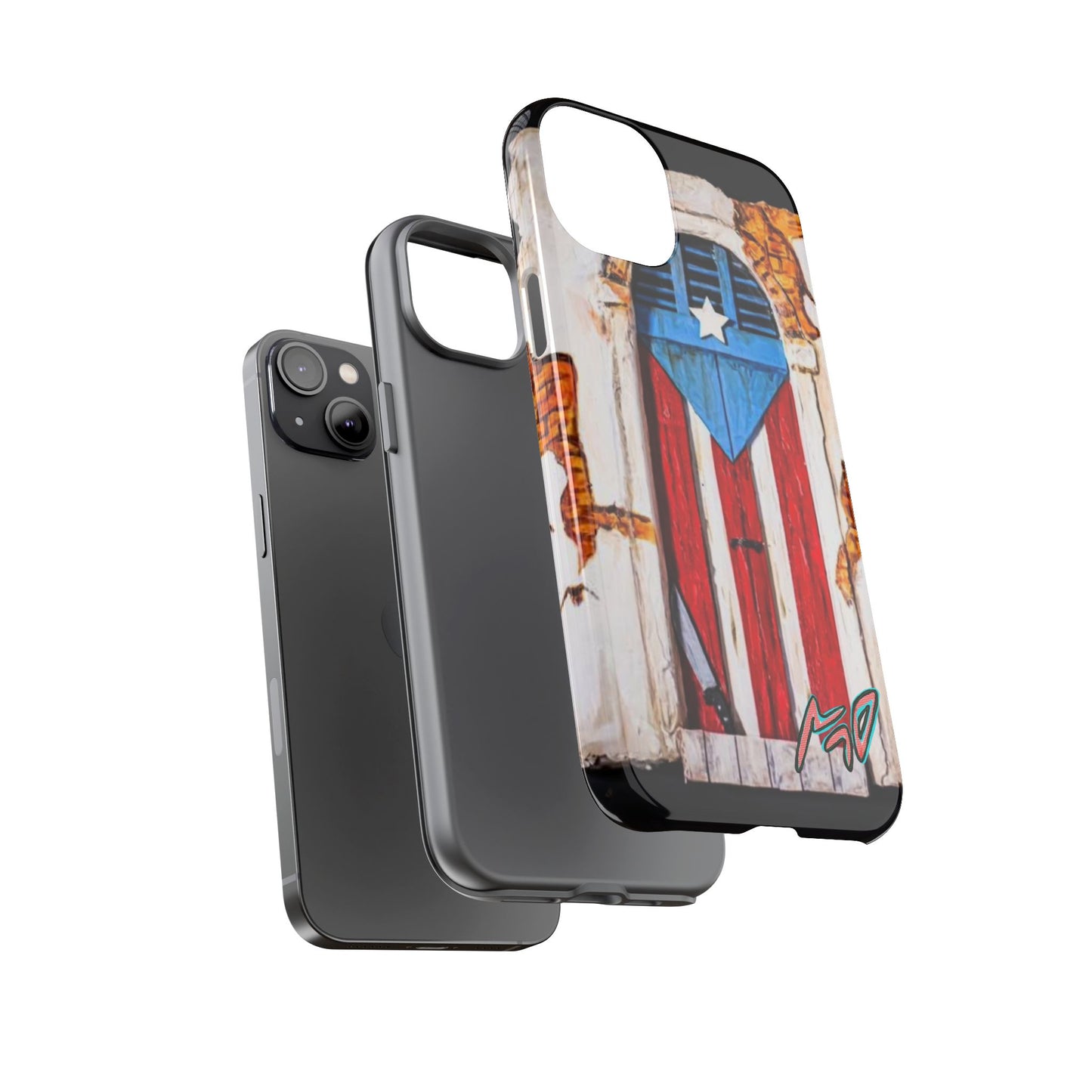 Puerto Rican Flag Phone Case - Rustic Coquí Door Design Tough Case