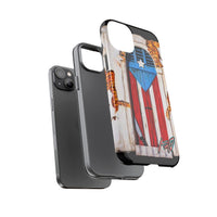 Puerto Rican Flag Phone Case - Rustic Coquí Door Design Tough Case