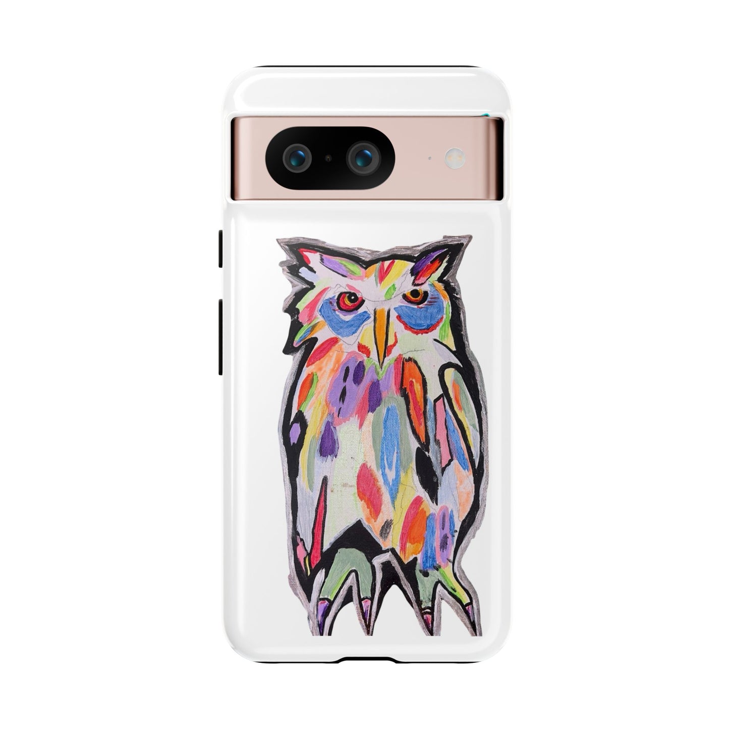 Colorful Owl Phone Case — Artistic Owl Illustration Tough Case