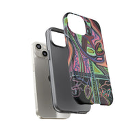 HEART ATTACK Abstract Neon Face Tough Phone Case – Vibrant Art Phone Cover