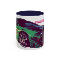 Coffee Mug —ECLIPSE  Neon Sports Car Design with "MovinchiArtDesigns" Logo