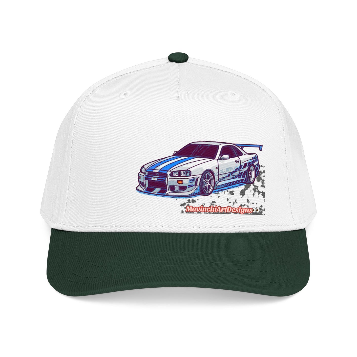 Racing Skyline Embroidered Cap — Vintage GT Sports Car Hat