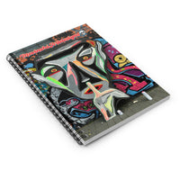 SILENCE.  Graffiti Face Spiral Notebook — Urban Street Art Ruled Journal
