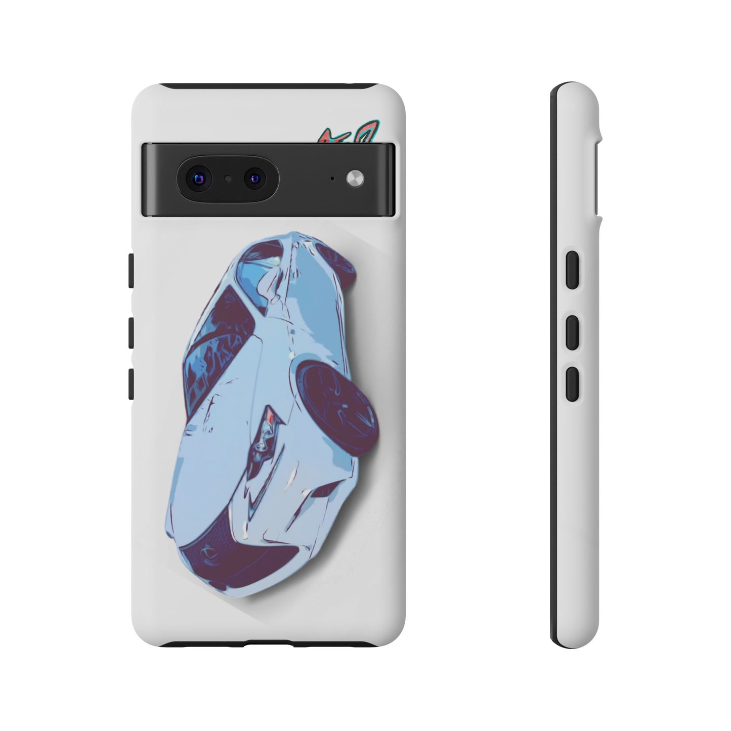 Melvin White Sports Car Phone Case - Retro Pop Art Supercar Protective Tough Case