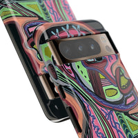 HEART ATTACK Abstract Neon Face Tough Phone Case – Vibrant Art Phone Cover