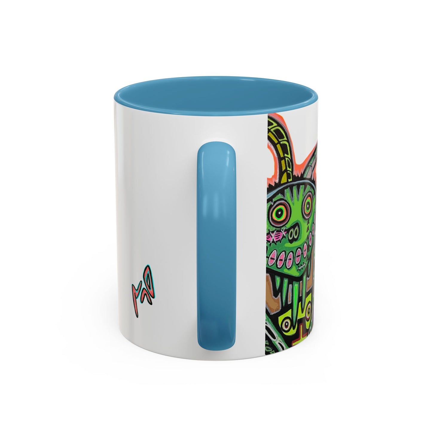 Colorful RYDER.   Abstract Jester Accent Coffee Mug — MovinchiArtDesigns