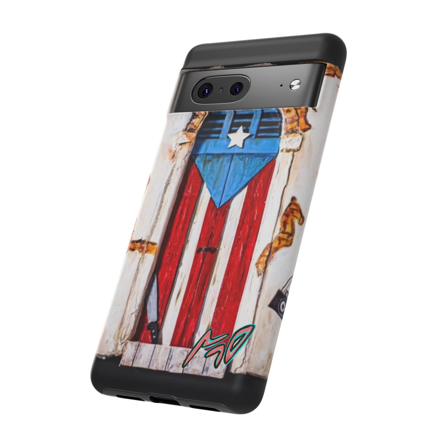 Puerto Rican Flag Phone Case - Rustic Coquí Door Design Tough Case