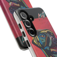Colorful Pit LABRADOR Tough Phone Case — Vibrant Pop Art Dog Design