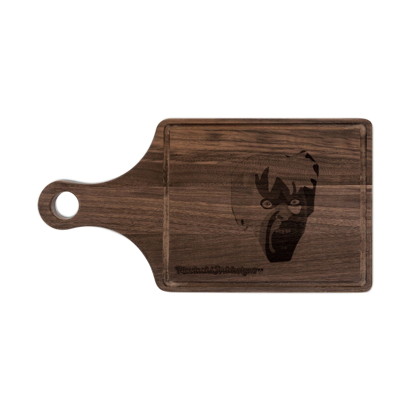 Engraved KAREN.   Face Wooden Cutting Board — Horror Kitchen Decor & Halloween Gift