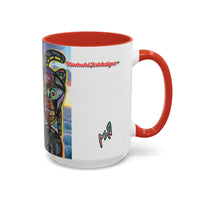 Surreal VINCENT Tribal Warrior Accent Coffee Mug — Colorful Skull Art 11/15oz