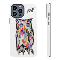 Colorful Owl Phone Case — Artistic Owl Illustration Tough Case
