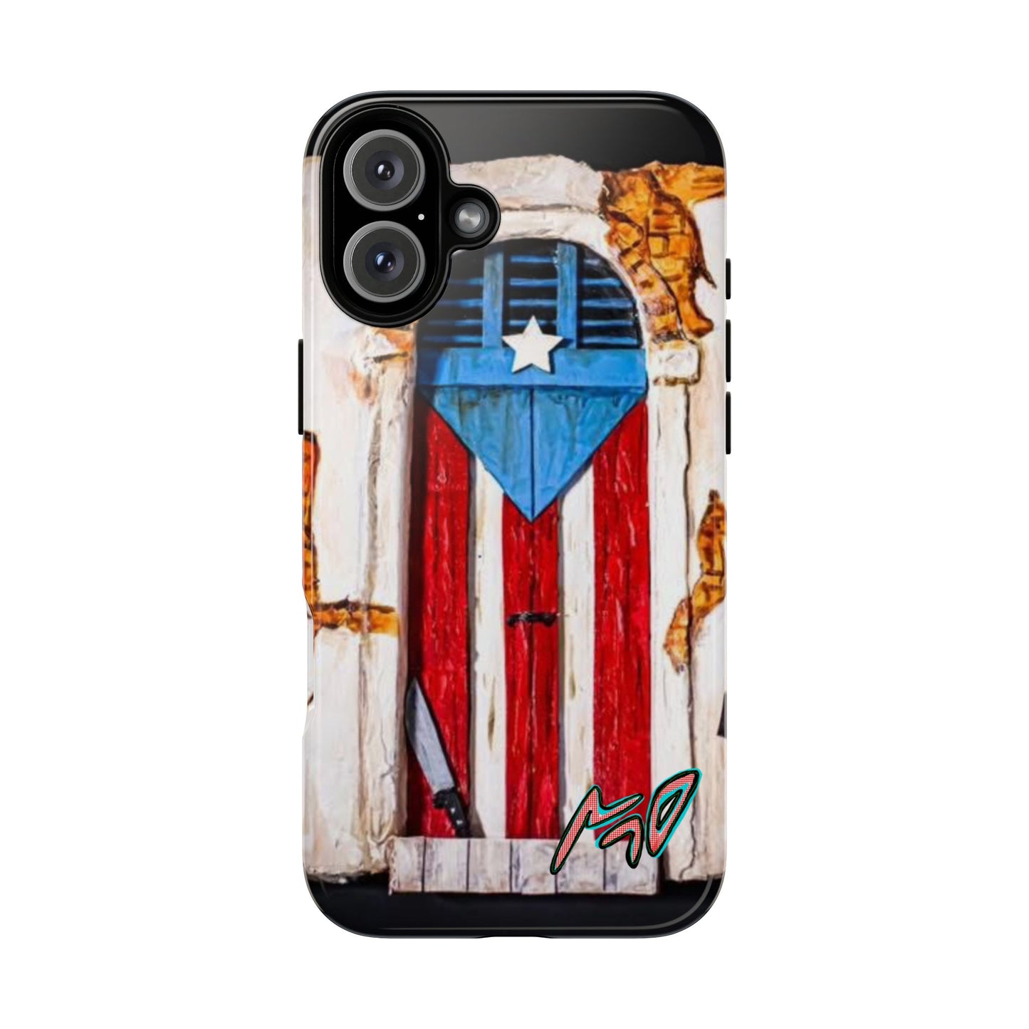 Puerto Rican Flag Phone Case - Rustic Coquí Door Design Tough Case