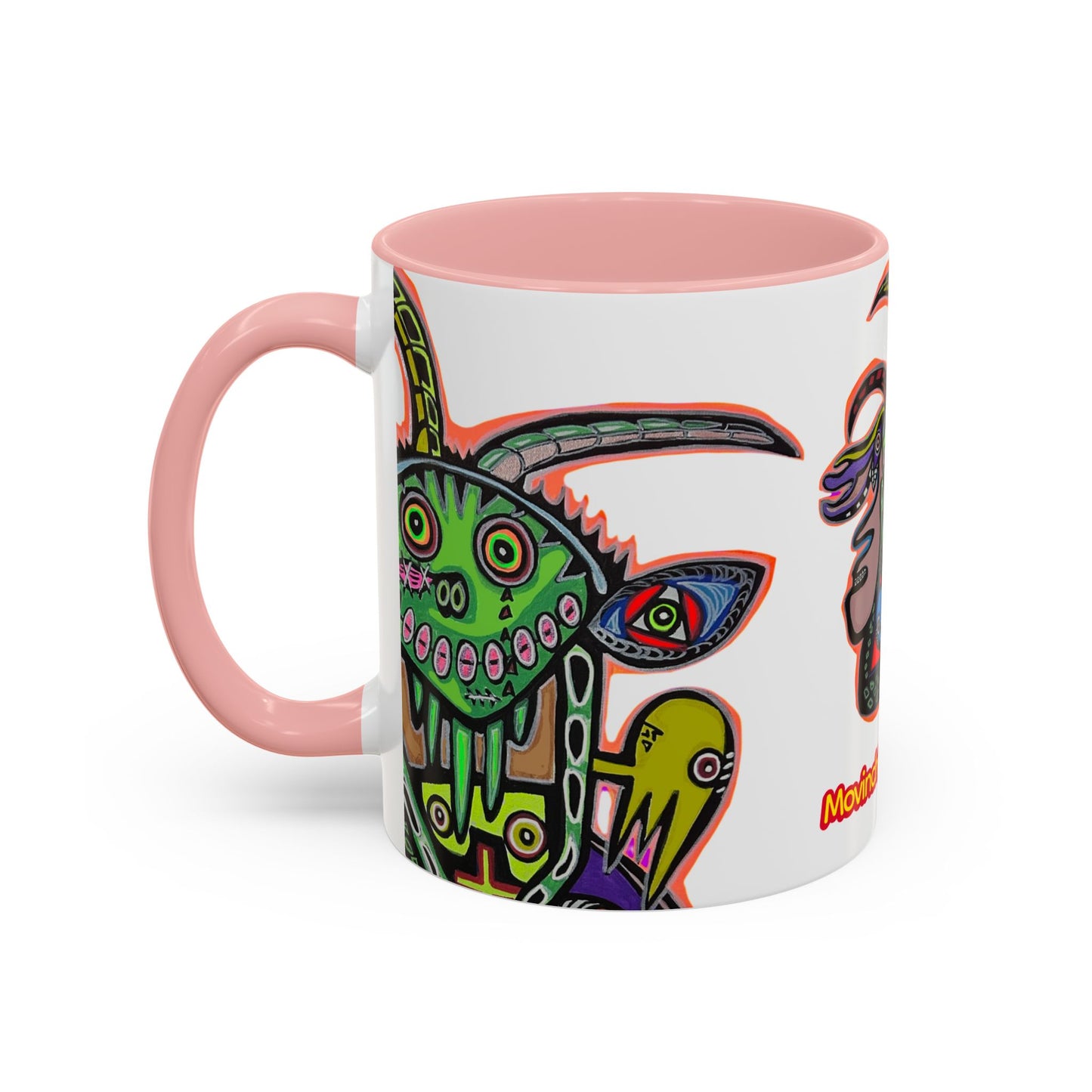 Colorful RYDER.   Abstract Jester Accent Coffee Mug — MovinchiArtDesigns