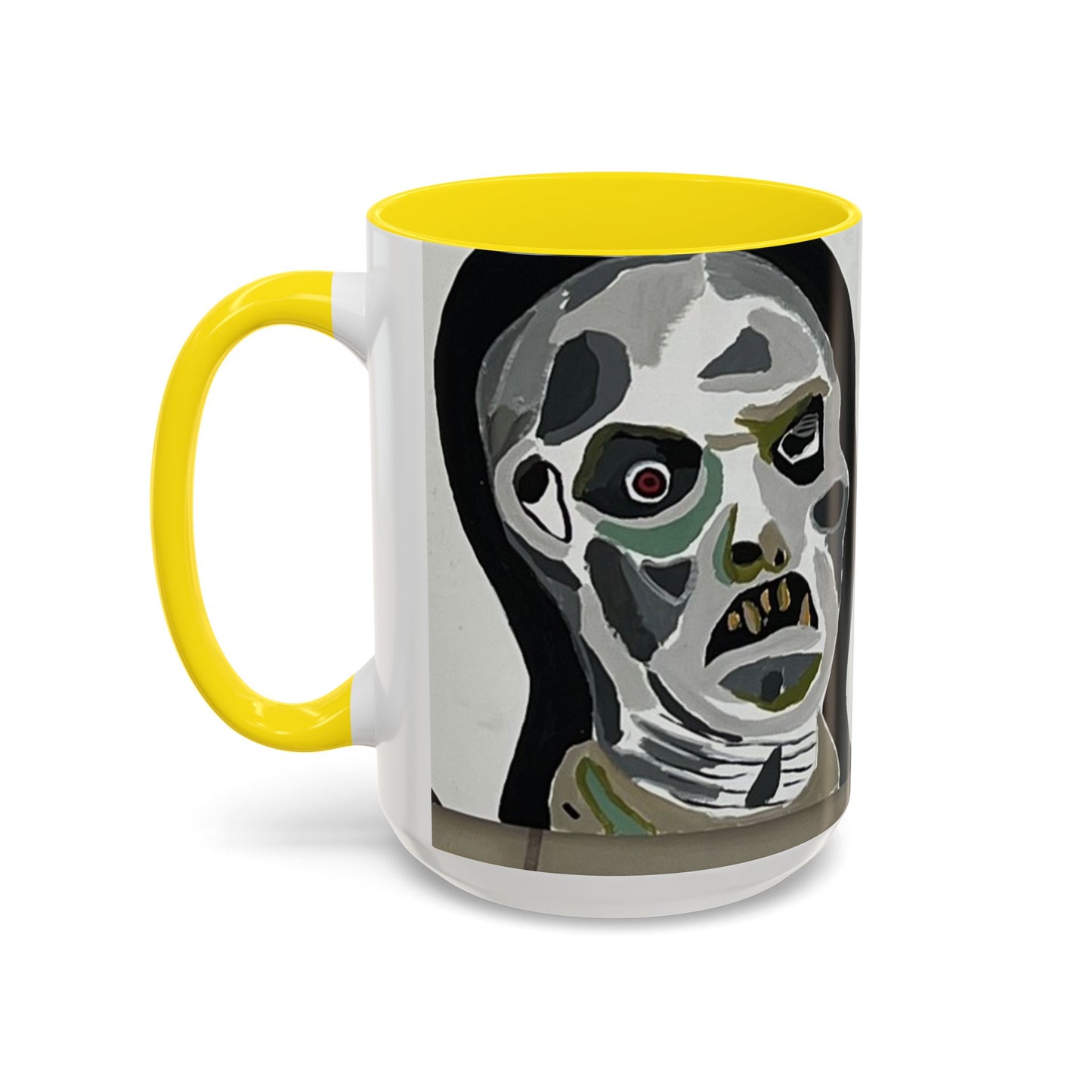 3 amigos2.0 Zombie Skull Coffee Mug — Spooky Horror Accent Mug (11/15 oz)