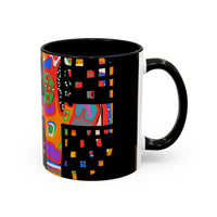 Coffee Mug — Colorful Abstract Cross Accent Ceramic Mug (11/15 oz)