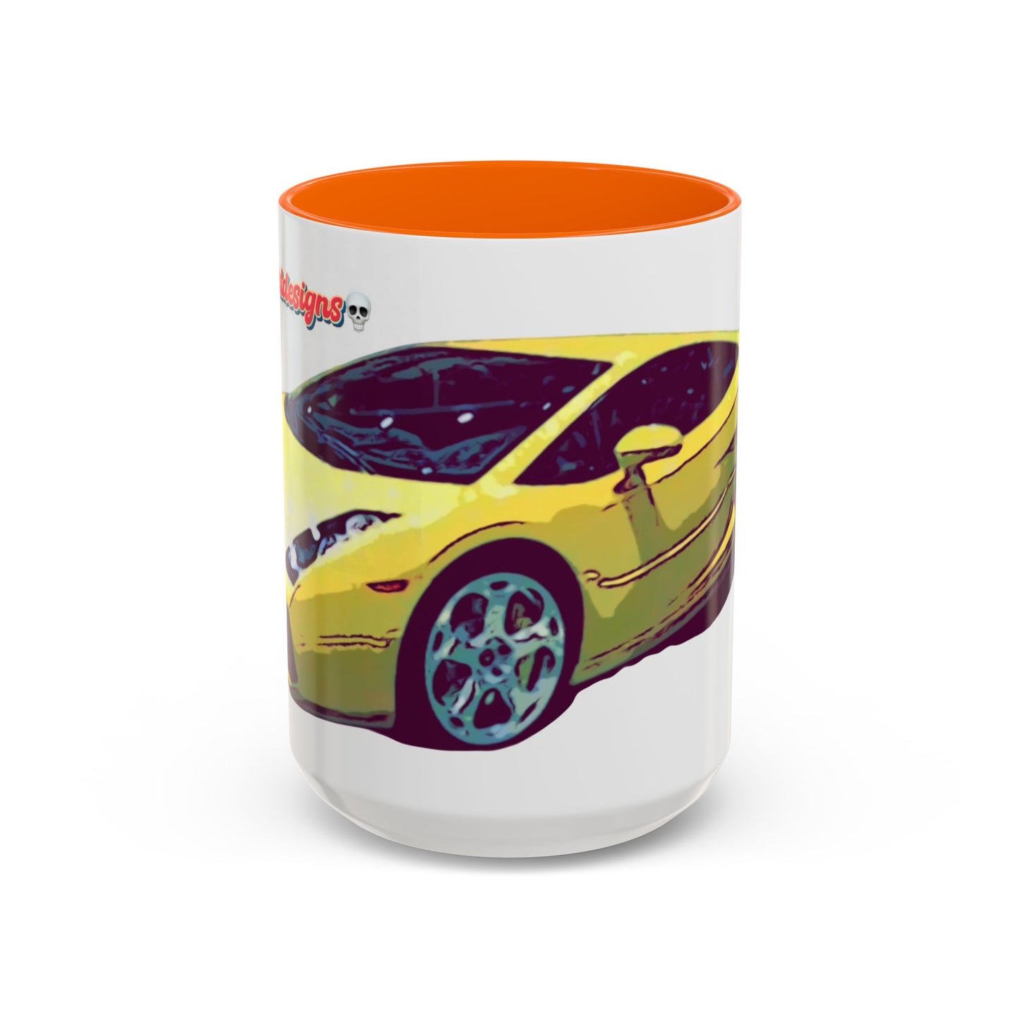 GALLARDO.  Sports Car Coffee Mug — Yellow Supercar Accent Mug (11/15oz)