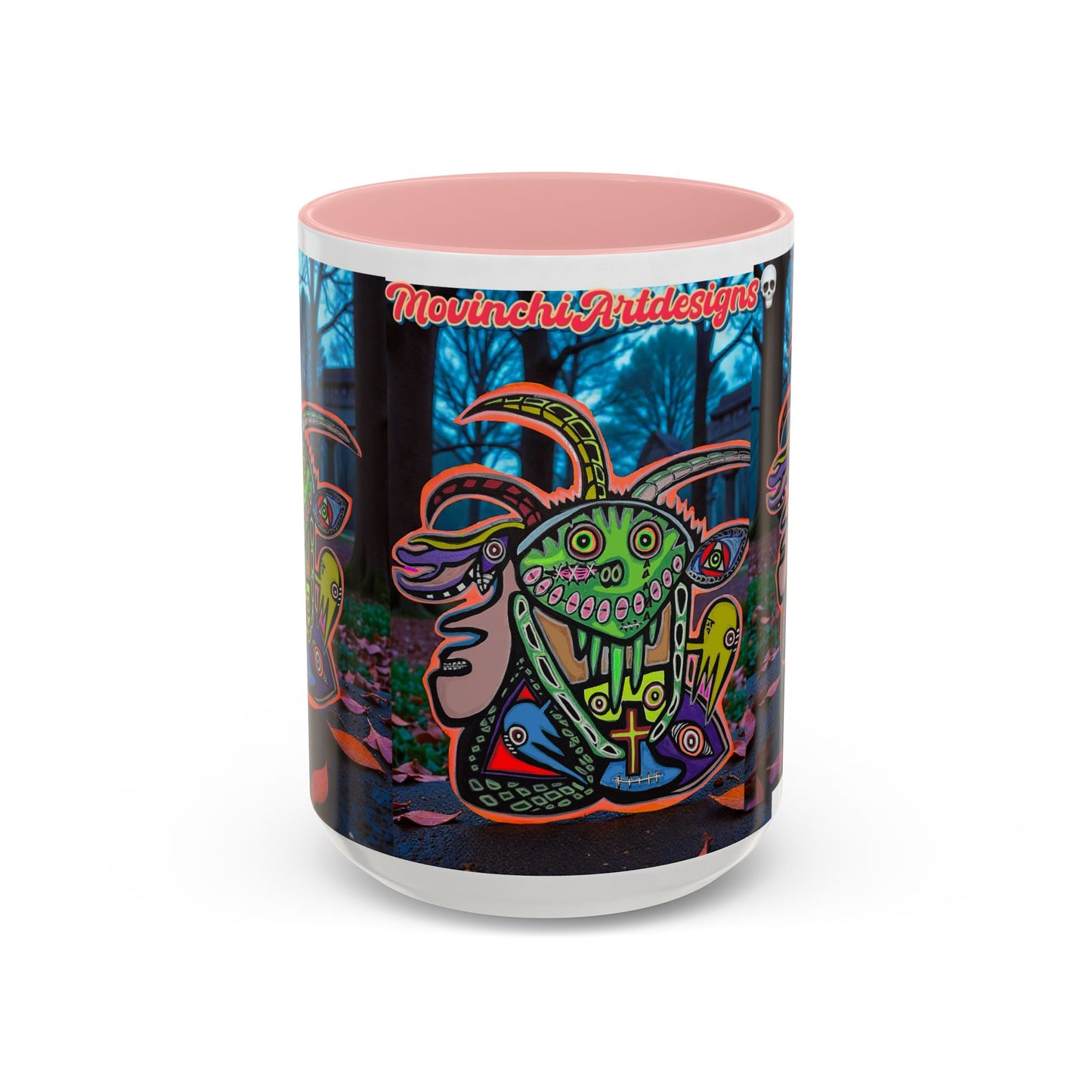 RYDER4.0  Psychedelic Forest Accent Coffee Mug – Colorful Trippy Creature Design (11/15oz)