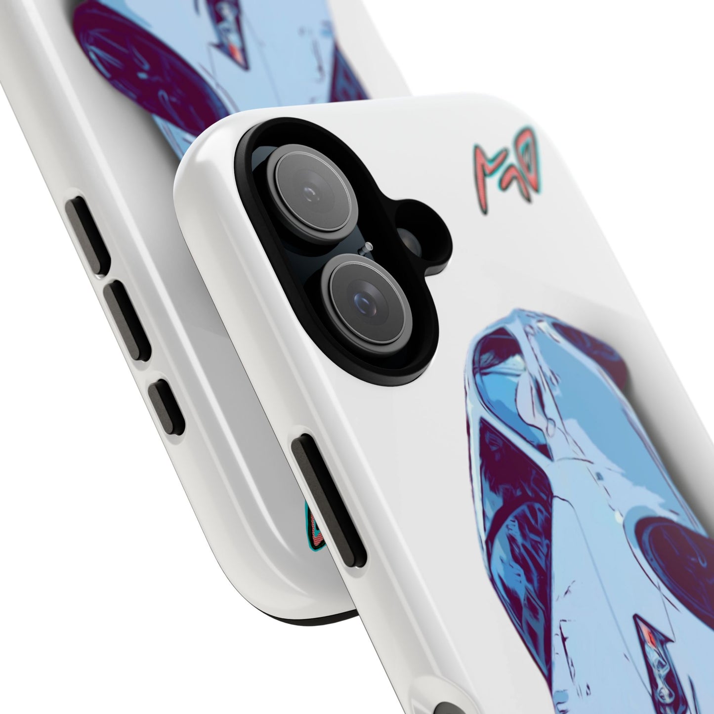 Melvin White Sports Car Phone Case - Retro Pop Art Supercar Protective Tough Case