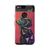 Colorful Pit LABRADOR Tough Phone Case — Vibrant Pop Art Dog Design