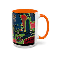 AFTER LIFE2.0  Abstract Neon Doodle Coffee Mug — Colorful Surreal Art Accent Mug (11/15oz)