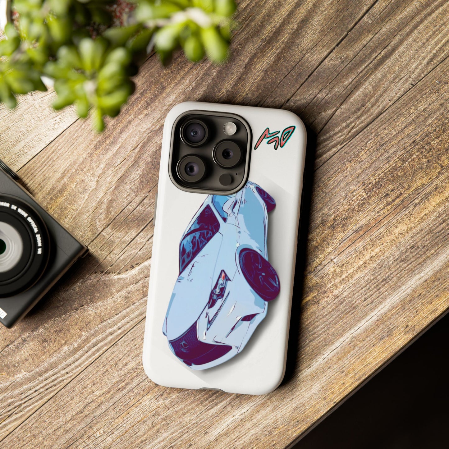 Melvin White Sports Car Phone Case - Retro Pop Art Supercar Protective Tough Case